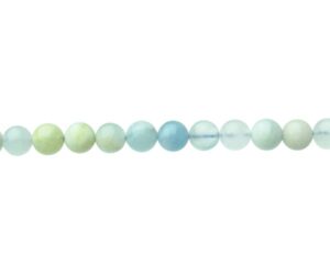 aquamarine 6mm round gemstone beads natural