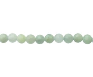 aquamarine faceted 6mm round beads