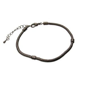 black snake chain bracelet for charms