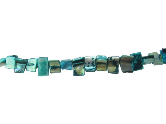 blue shell cube nugget beads beading brisbane