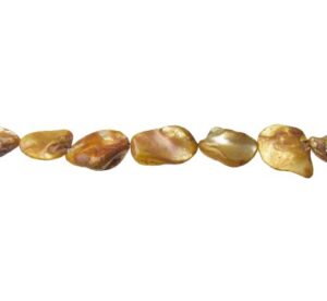 brown shell nugget beads
