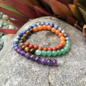 chakra 6mm round gemstone beads mixed strand