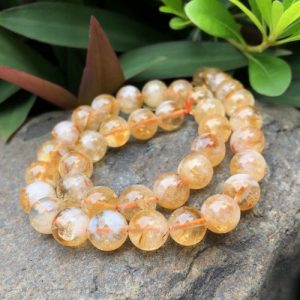 citrine gemstone round beads 10mm wholesale crystals