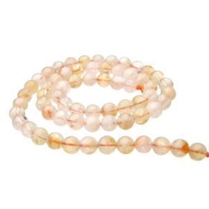 citrine 6mm round gemstone beads natural crystals Australia