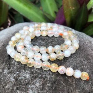 citrine6mmroundbeads4 citrine 6mm round gemstone beads natural crystals Australia