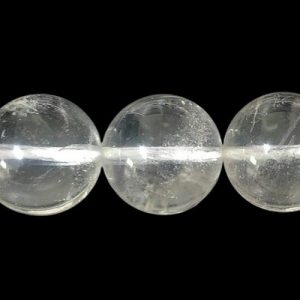 clear quartz 12mm round gemstone beads