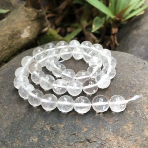 clear quartz round gemstone beads 10mm