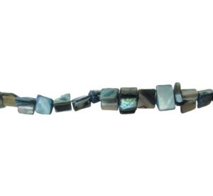 blue shell cube nugget beads