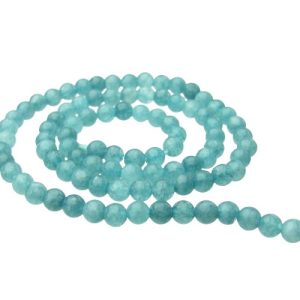 aquamarine 4mm round beads