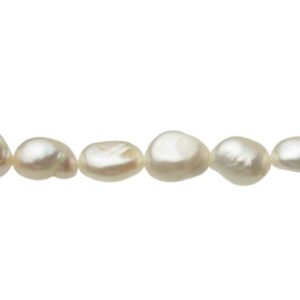 elongatedfreshwaterpearlsbeads2 white nugget freshwater pearls Australia wholesale