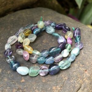fluorite pebble beads natural crystals Australia