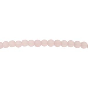 frosted pink glass beads