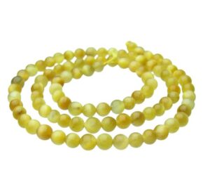 golden tiger eye 4mm round gemstone beads