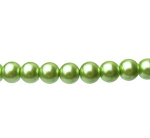 green glass pearls beads 12mm round