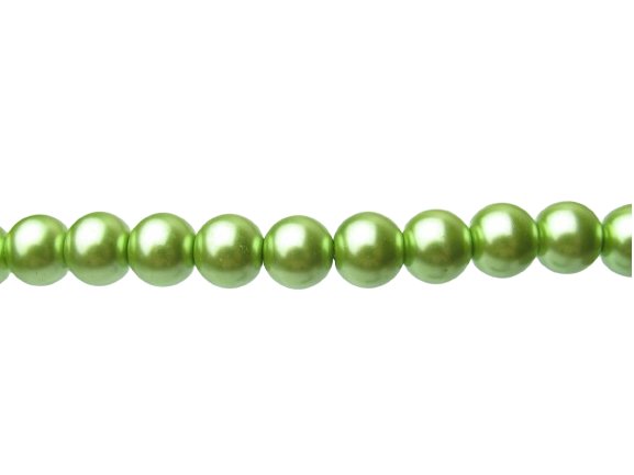 green glass pearls beads 12mm round