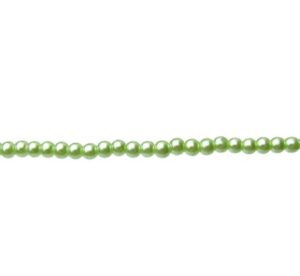 lime green glass pearl beads 4mm round