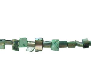 teal green shell nugget beads