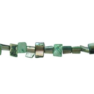 teal green shell nugget beads