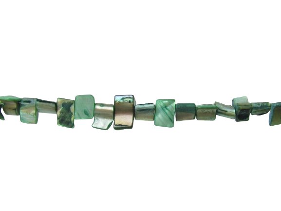teal green shell nugget beads
