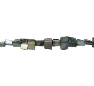 grey shell cube nugget beads