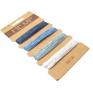 natural hemp beading cord blue
