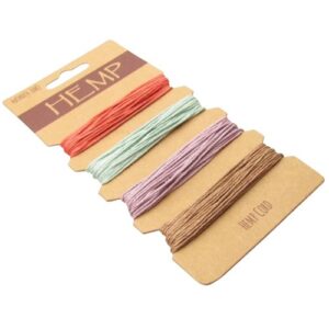 natural hemp beading cord pastels