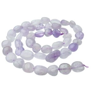 light amethyst pebble gemstone beads