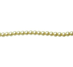 yellow glass pearls beads round 6mm