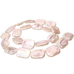 lilac peach baroque rectangle freshwater pearls