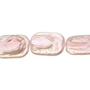 lilac peach baroque rectangle freshwater pearls