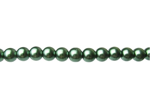 green glass pearl beads 10mm