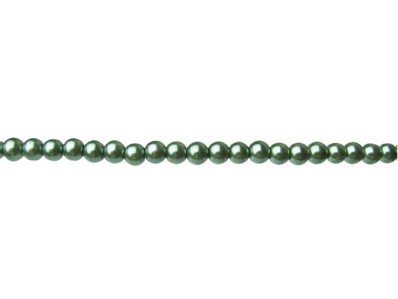 green glass pearl beads 6mm round