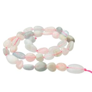 morganite nugget gemstone beads natural crystals