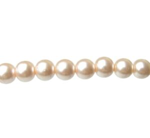 peach glass pearls beads australia 12mm
