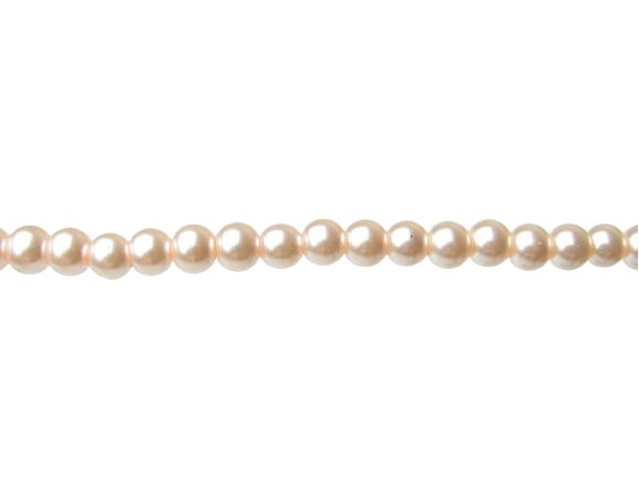 peach glass pearls beads 8mm round