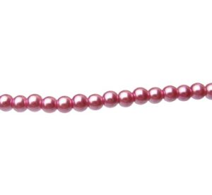 rose pink glass pearls