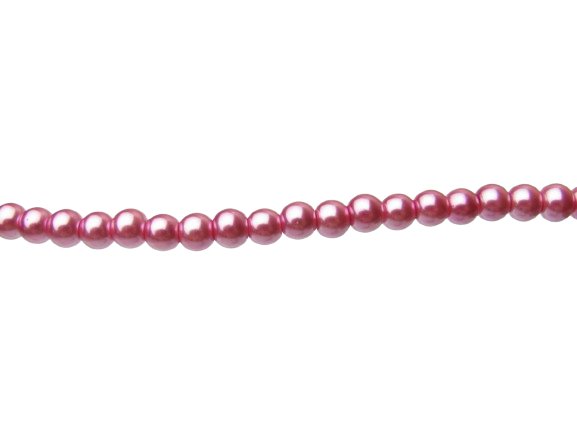 rose pink glass pearls