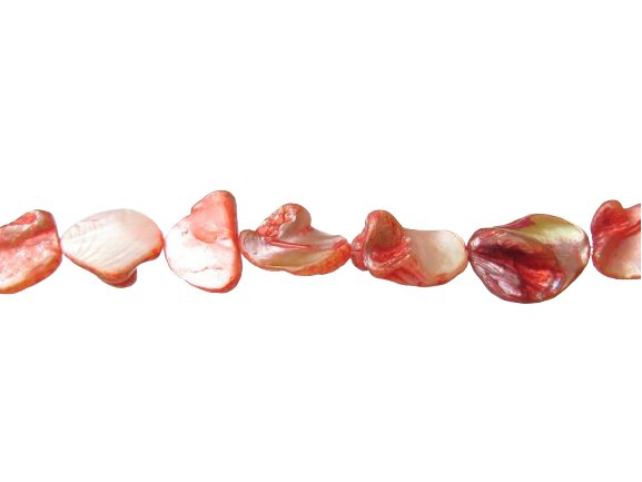 pink red shell nugget beads australia