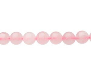 rose quartz 8mm round gemstone beads natural crystals