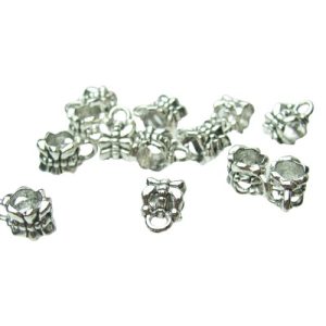 silver bail beads