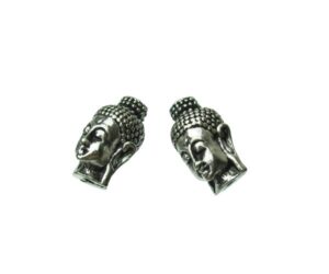 silver Buddha beads