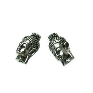 silver Buddha beads