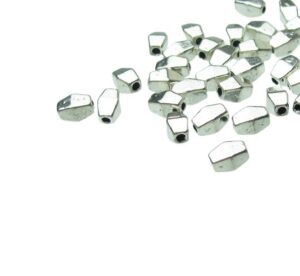 silver bicone spacer beads