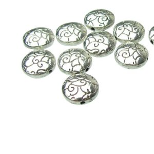 silver disc beads
