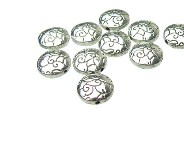 silver disc beads