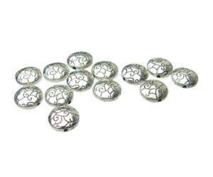 silver disc beads