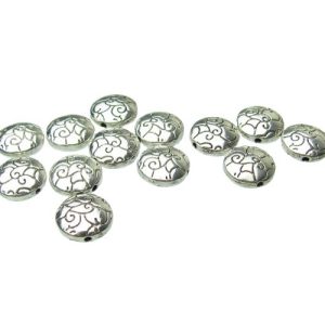 silver disc beads
