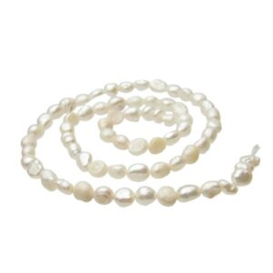 small white nugget freshwater pearls beads