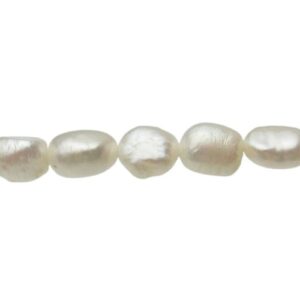 small white nugget freshwater pearls beads