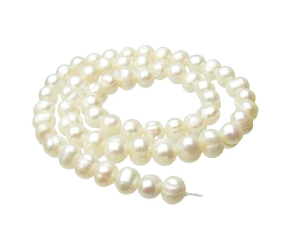 white potato freshwater pearls